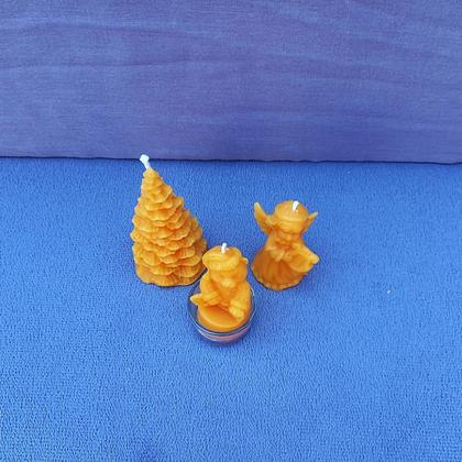 Bienenwachskerze 3er-Set Weihnachten - Image 3