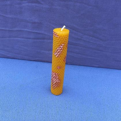 Adventskerze, Gerollte Bienenwachskerze Bronze, 4er-Set - Image 2