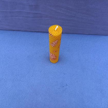 Adventskerze, Gerollte Bienenwachskerze Bronze, 4er-Set - Image 3