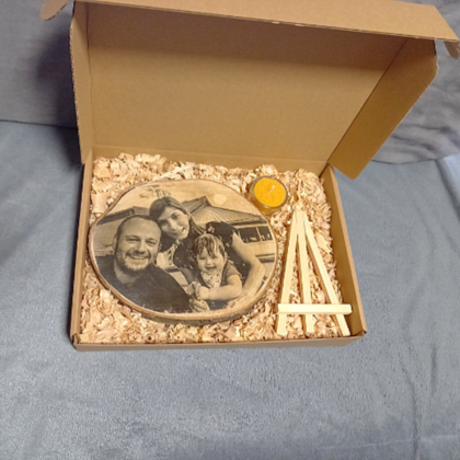 Geschenkebox Personalisierte Baumscheibe Kirsche - Image 2