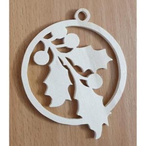 Hänger Mispelzweig, Handarbeit aus Holz