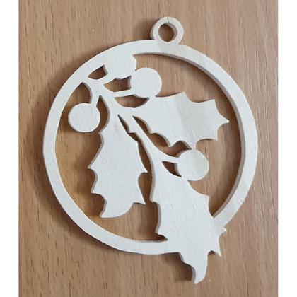 Hänger Mispelzweig, Handarbeit aus Holz