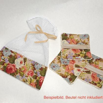 Kosmetikpads Pink, nachhaltig und waschbar, 5 Stück aus Frottee und Baumwolle - Image 4