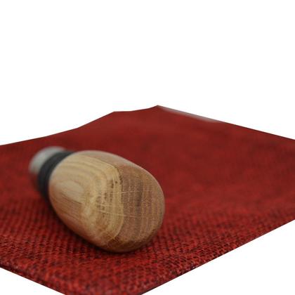 Weinverschluss Weinstöpsel m. Säckchen Holz Edelstahl Eiche - Image 3