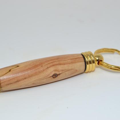 Holz Schlüsselanhänger Schlüsselring mit Geheimfach Apfel Geschenk Unikat - Image 2