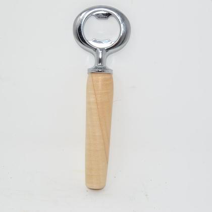 Holz Flaschenöffner Kapselheber Ahorn Riegelahorn verchromt Gravur