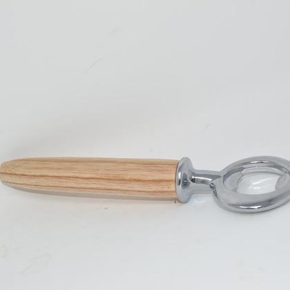 Holz Flaschenöffner Kapselheber aus Holz Esche verchromt Gravur