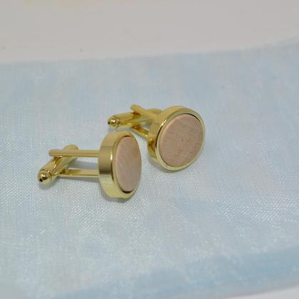 Holz Manschettenknöpfe Hainbuche Hochzeit handmade Anzug - Image 3