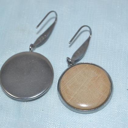 Holz Ohrringe Ohranhänger Hainbuche Ohrschmuck Schmuck Trachtenschmuck - Image 2