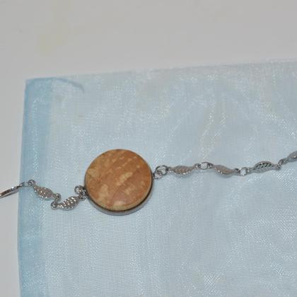 Holz Armband Trachtenschmuck Armkette 2cm Holzschmuck gestockte Buche Armschmuck - Image 2