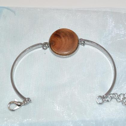 Holz Armband Armkette Trachtenschmuck 2 cm Holzschmuck Ahorn Armschmuck