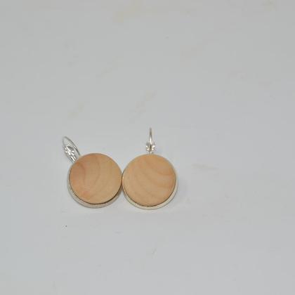 Holz Ohrringe Trachtenschmuck Ohranhänger Zirbe Ohrschmuck Schmuck 2,5 cm - Image 2