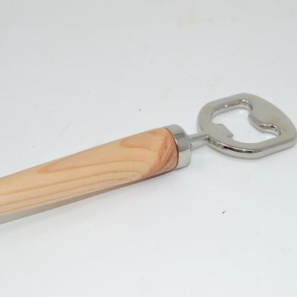 Holz Flaschenöffner Kapselheber aus Zirbe Holz verchromt handmade Geschenk - Image 3