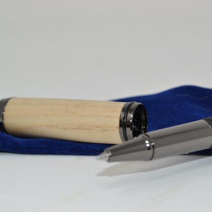 Holz Rollerpen Schraubkappe Kugelschreiber Ahorn Handarbeit - Image 3