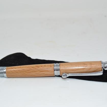 Holz Rollerpen Kugelschreiber Stift Buche Handarbeit Geschenk - Image 3