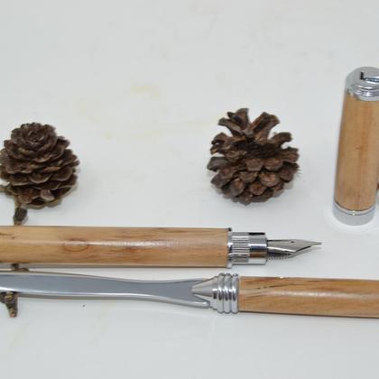 Holz Füllfeder Füller Füllfederhalter Brieföffner Atlaszeder Geschenkset handmad - Image 2