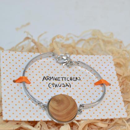 Holz Armband Armkette Thuja Trachtenschmuck 2 cm Holzschmuck Armschmuck - Image 2