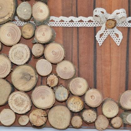 Holzbild 29x23 cm Holz Deko Wanddeko Herz Wandbild aus Holz Holzdeko handmade - Image 2