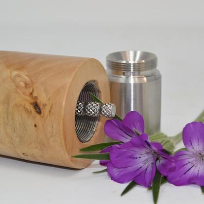 Holz Gewürzmühle Einhand Mühle Linde Pfeffermühle Salzmühle - Image 3