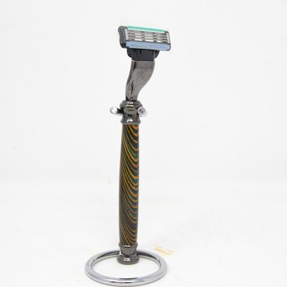 Holz Rasierer Nassrasierer mit Ständer Skateboard-Holz handmade Geschenk Rasur