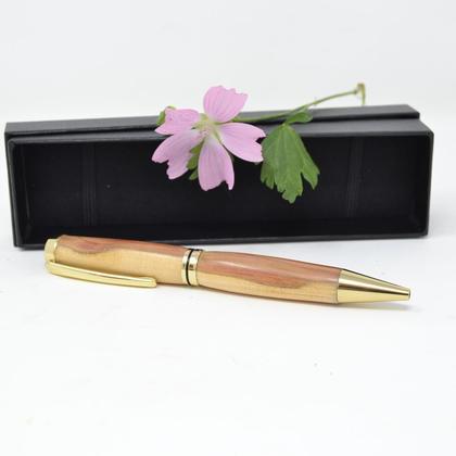 Holz Kugelschreiber Drehkugelschreiber Zwetschke handmade Geschenk