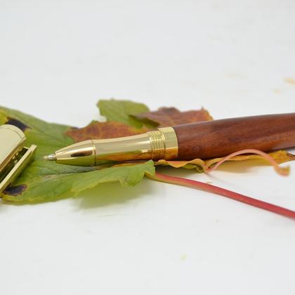 Holz Rollerpen Zwetschke Rollerball Kugelschreiber Pen handmade - Image 4