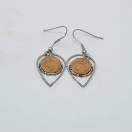 Holz Ohrringe Ohranhänger Ohrschmuck Apfel Trachtenschmuck Holzschmuck - Image 2