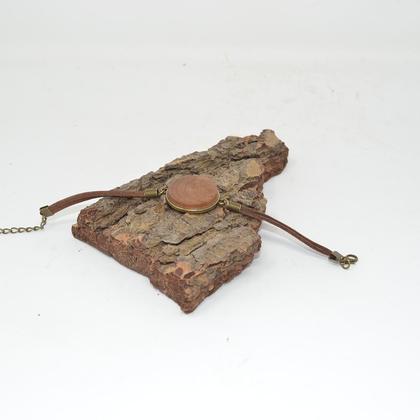 Holz Armband Trachtenschmuck Kette 3 cm Holzschmuck Birne Armschmuck