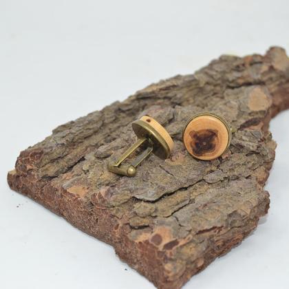 Holz Manschettenknöpfe Wild-Kirsche handmade Hochzeit Anzug - Image 2