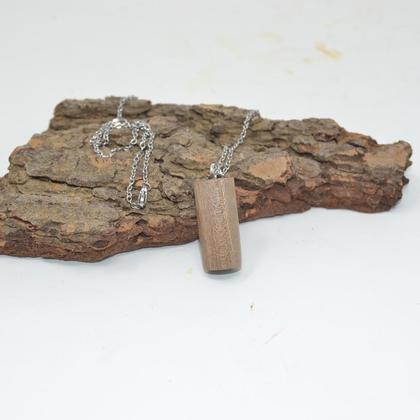 Holz Halskette Trachtenschmuck Nuss 3x1 cm Holzschmuck Holzschmuck Geschenk