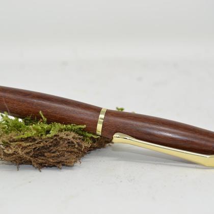 Holz Kugelschreiber Drehkugelschreiber Schwarznuss handarbeit Geschenk handmade - Image 2