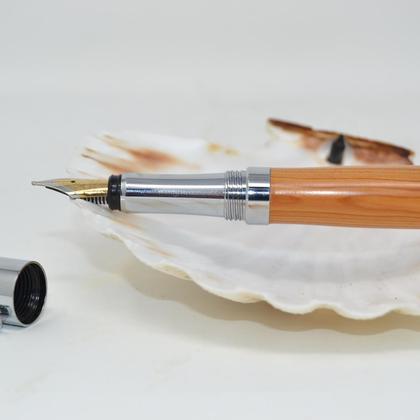 Holz Füllfeder Füller Füllfederhalter Eibe Handarbeit Geschenk Unikat - Image 3