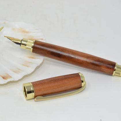 Holzfüllfeder Holzfüller Brieföffner Zwetschke Geschenkset Handarbeit - Image 3