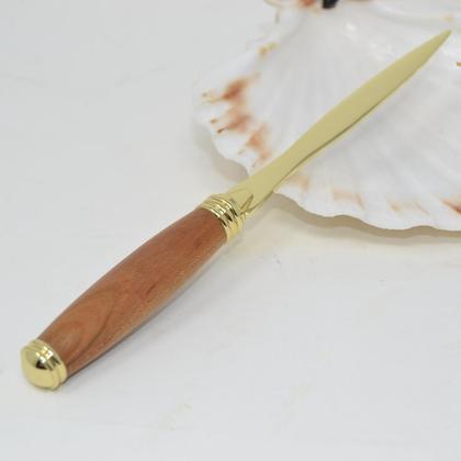 Holzfüllfeder Holzfüller Brieföffner Zwetschke Geschenkset Handarbeit - Image 2