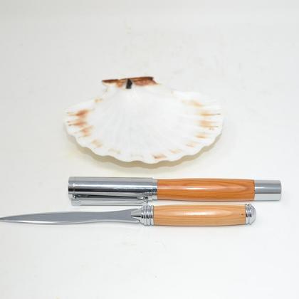 Holzfüllfeder Holzfüller Füllfederhalter Brieföffner Eibe Geschenkset handmade - Image 2