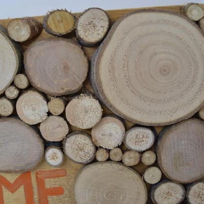 Holzbild "Home" Holz Dekoration Schriftbild Bild Wandbild handmade - Image 2
