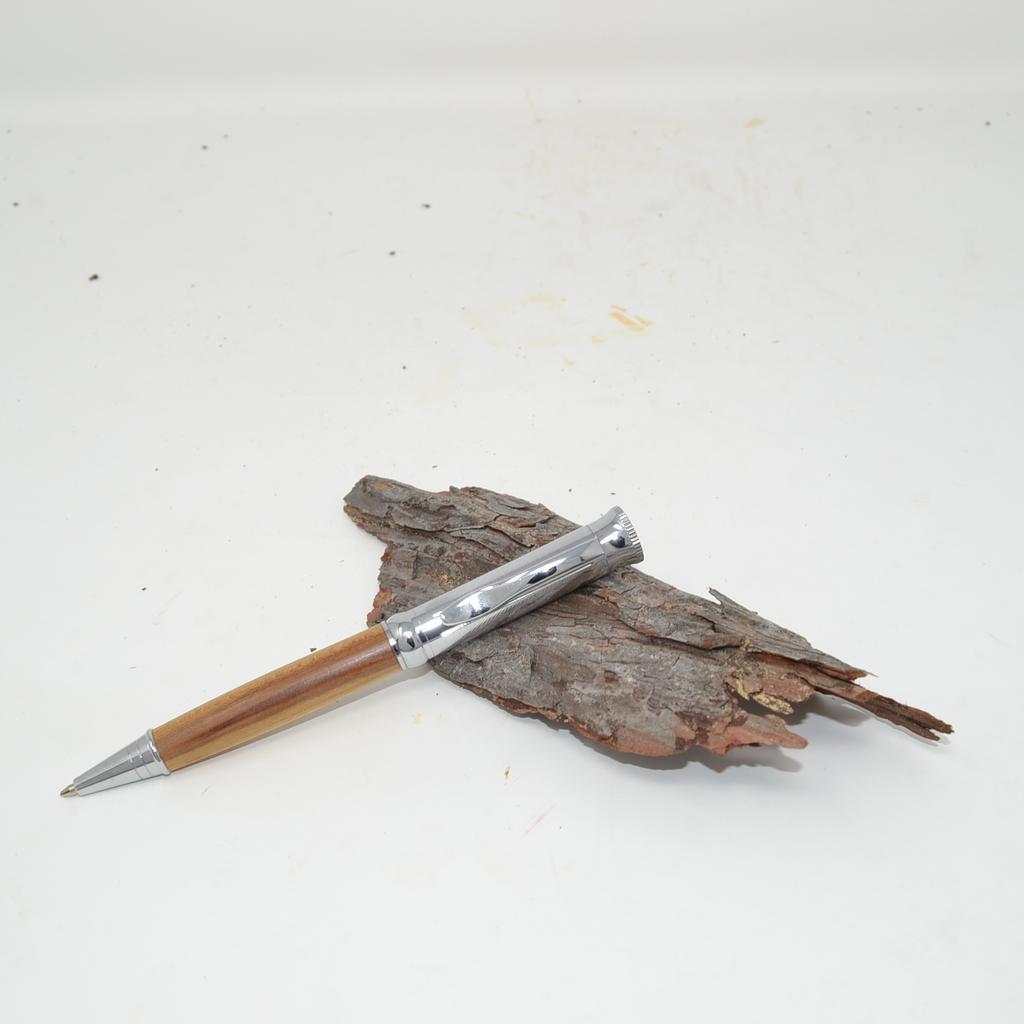 Holz Kugelschreiber Zwetschke Drehkugelschreiber Stift Geschenk Unikat handmade