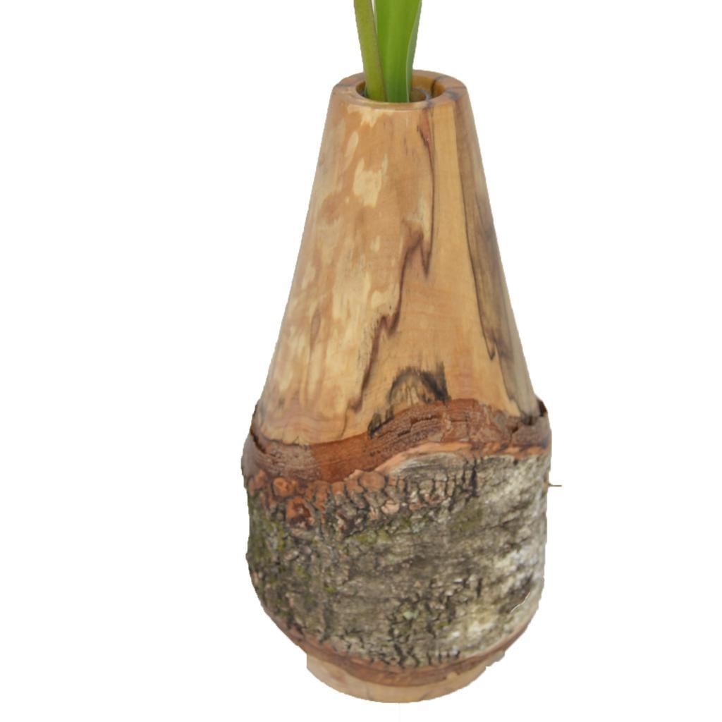 Holzvase Vase 20 cm Birkenholz Blumenvase Vase Holzdekoration Geschenk - Image 2