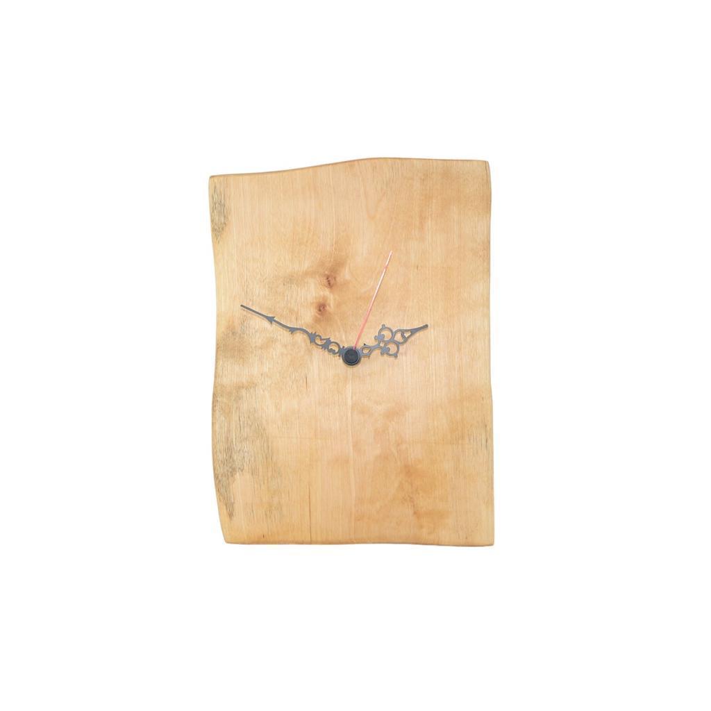 Holz Wanduhr Birke 28x21 cm Geschenk Handarbeit Junghans Quartzuhrwerk