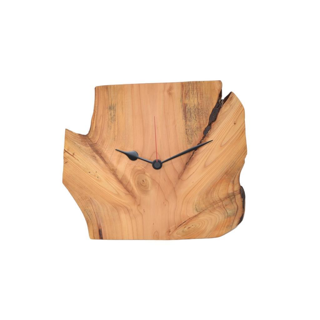 Holz Wanduhr Uhr 31x26 cm Atlaszeder rustikale Holzuhr Holzdekoration Geschenk