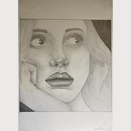 Zeichnung Nachdenklich