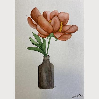 Zeichnung Vasenblume