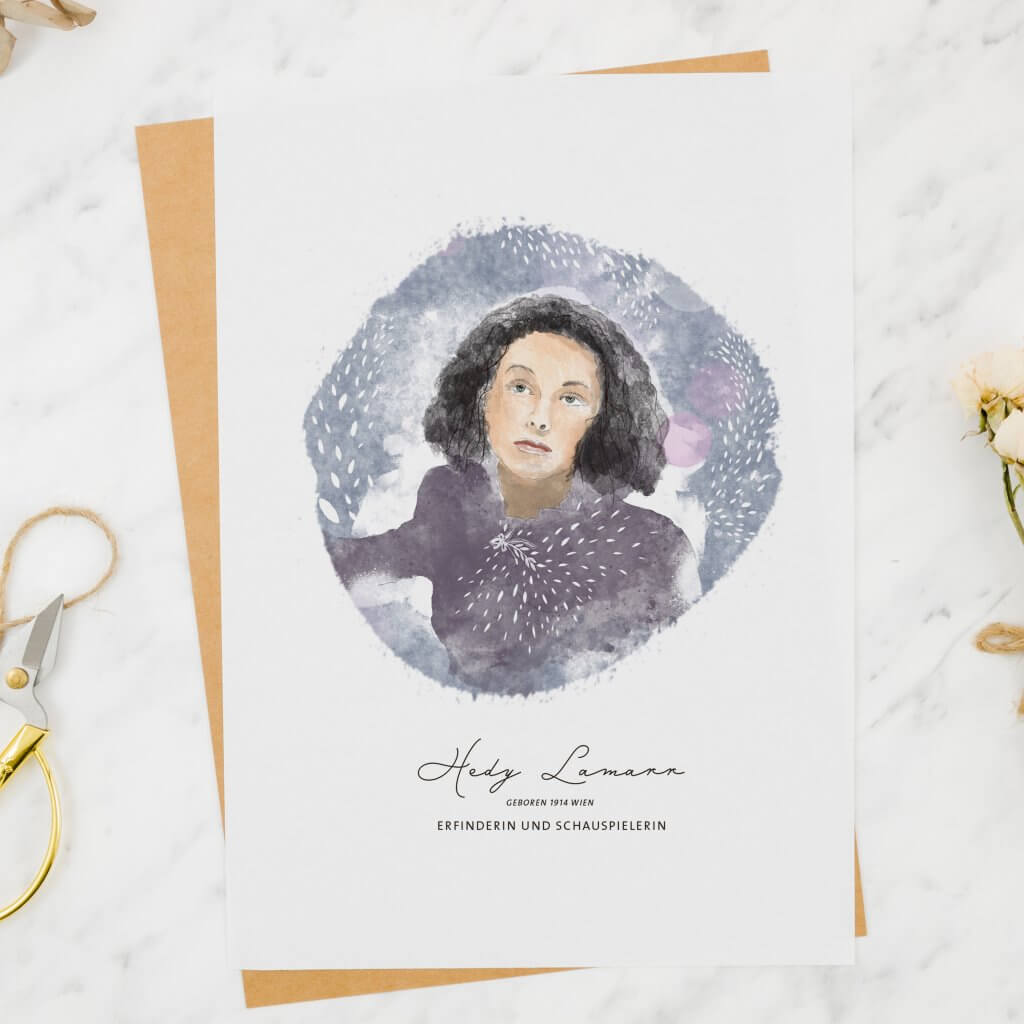 Grußkarte Hedy Lamarr
