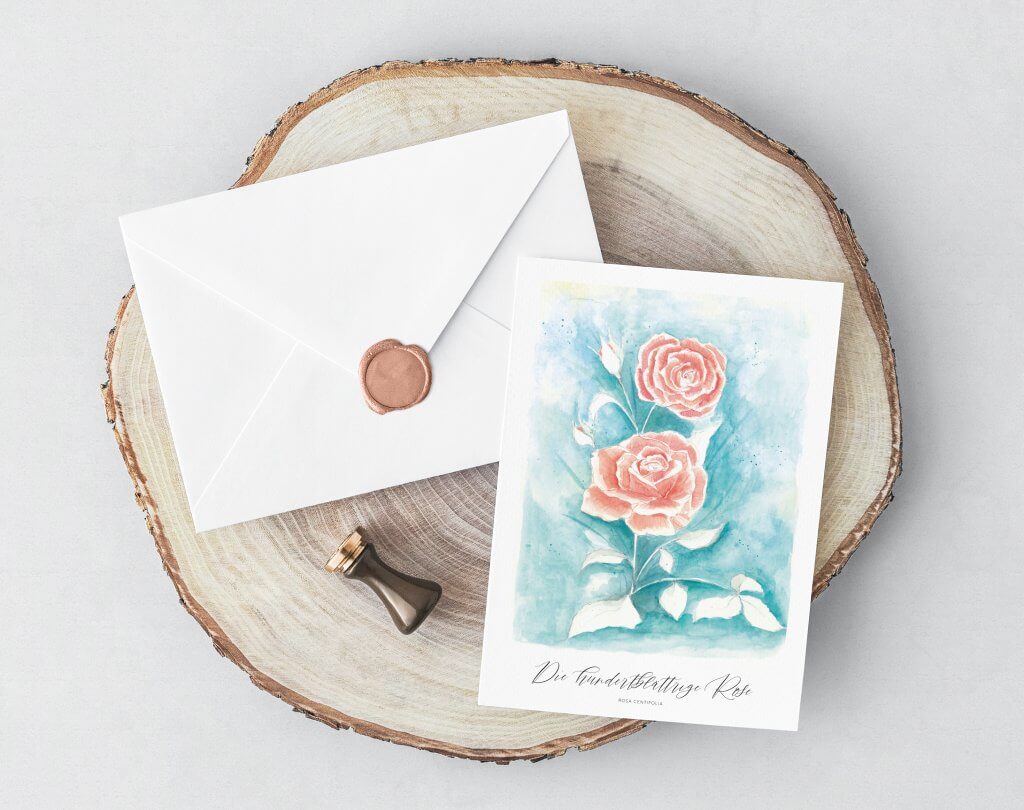 Grußkarte Rose