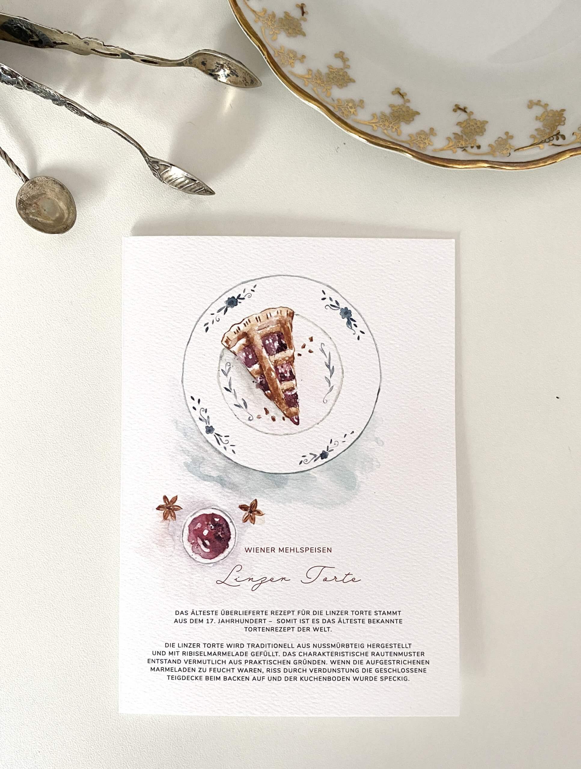 Grußkarte Linzer Torte