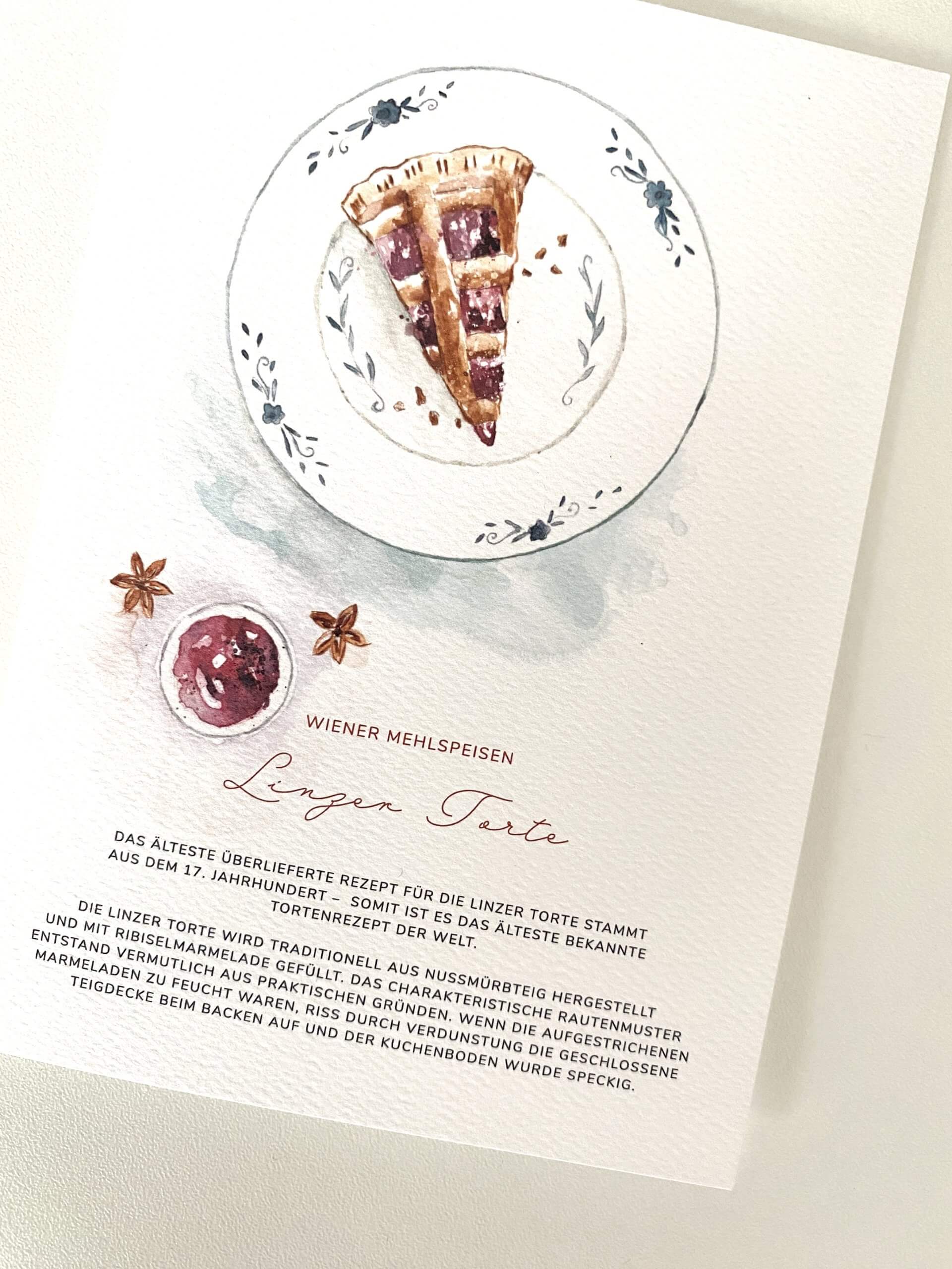 Grußkarte Linzer Torte - Wiener Mehlspeise - Image 4