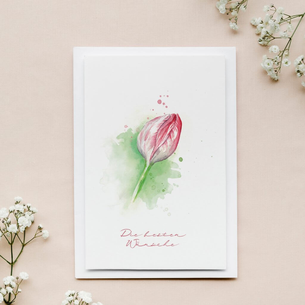 Grußkarte Tulpe
