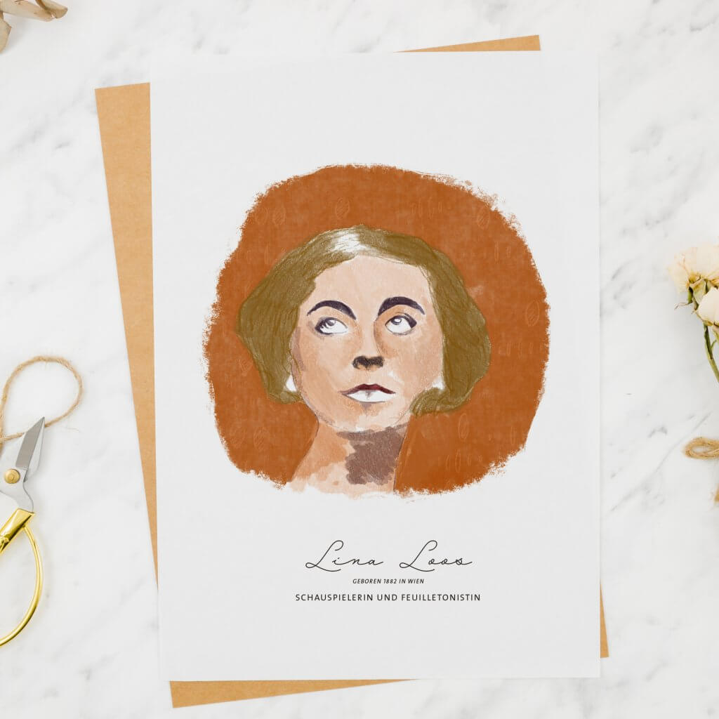 Grußkarte Lina Loos