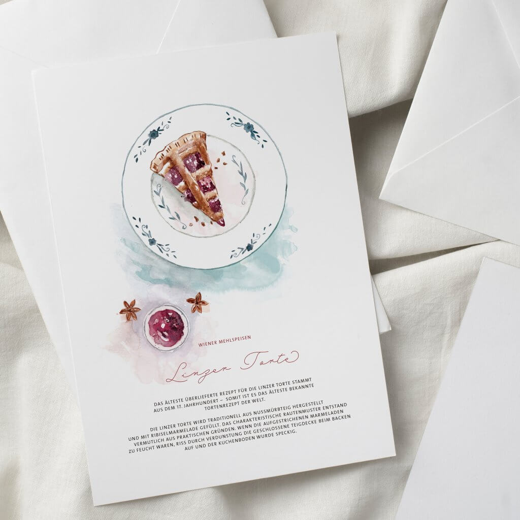 Grußkarte Linzer Torte