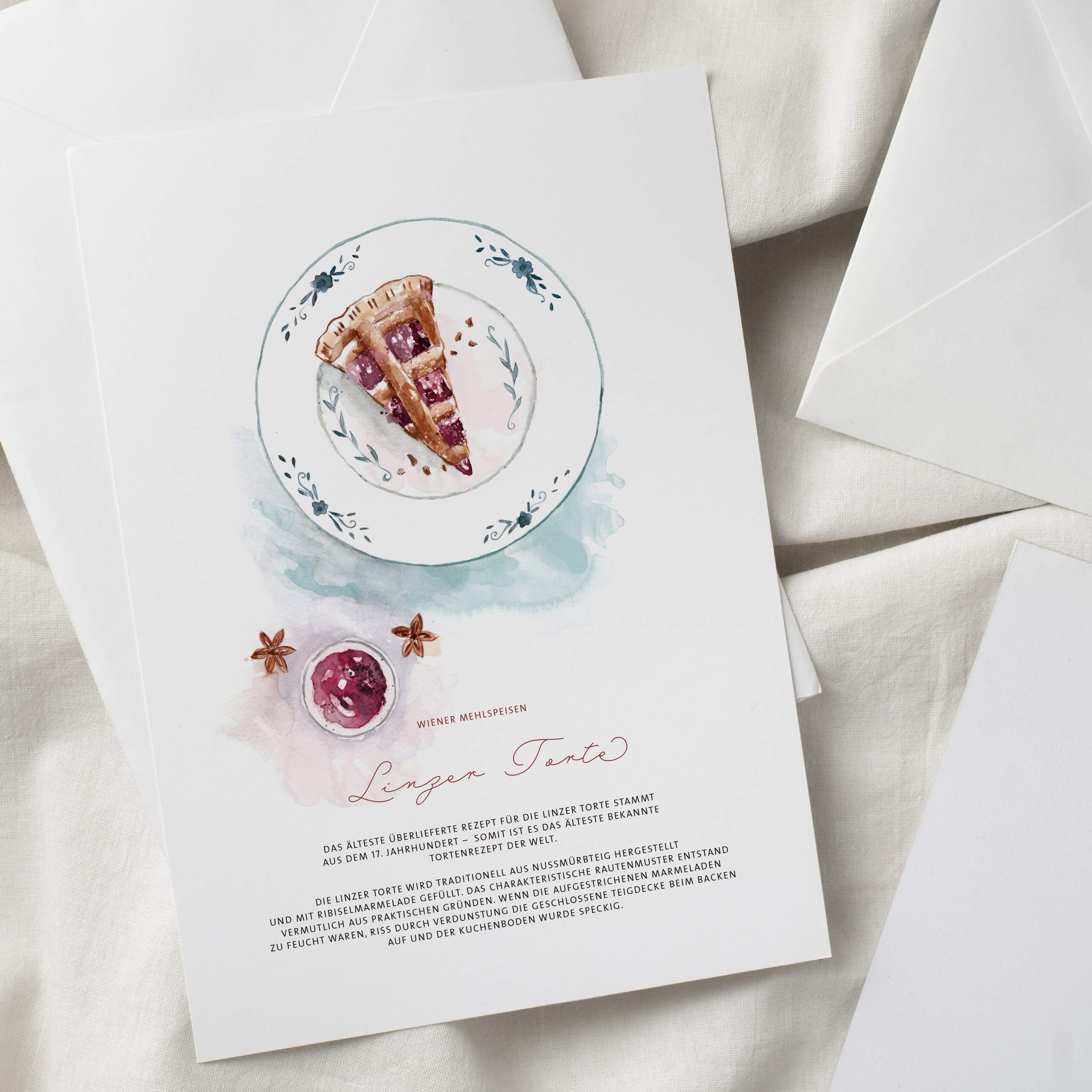 Grußkarte Linzer Torte